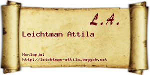 Leichtman Attila névjegykártya
